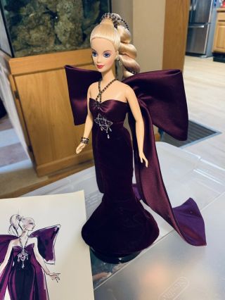 1996 Mattel Amethyst Aura Barbie by Bob Mackie Jewel Essence 12 
