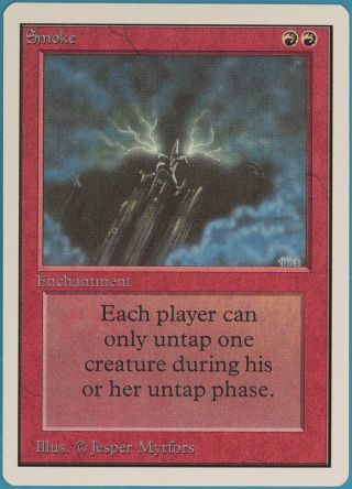 Smoke Unlimited Pld - Sp Red Rare Magic The Gathering Mtg Card (37233) Abugames