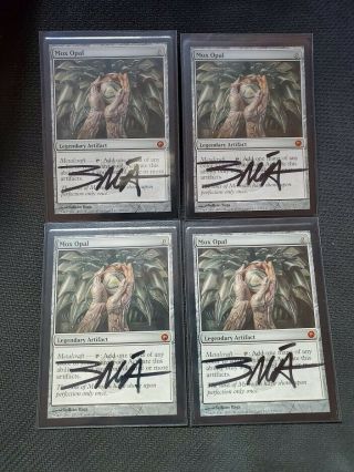 Mtg 4x Mox Opal Scars Of Mirrodin Mythic Rare Signed By Artist