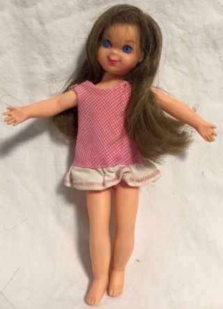 Mattel Barbie Friend Family Vintage Tutti Brunette W Dress.  Vgc