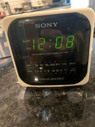 Sony Dream Machine Clock Radio - Alarm Clock With Battery Backup Icf - C120