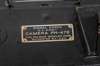 RARE EARLY WWII US ARMY SIGNAL CORPS 4x5 GRAFLEX SPEED GRAPHIC MILITARY CAMERA 3