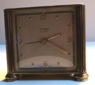 Vintage Cyma Alarm Clock Swiss Made -