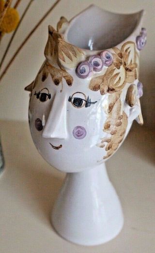 Rare Titania Face Head Figural Vase By Bjorn Wiinblad Midcentury 1976