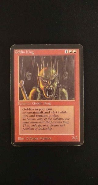 Mtg Magic Alpha Rare Goblin King Mp (tcc)