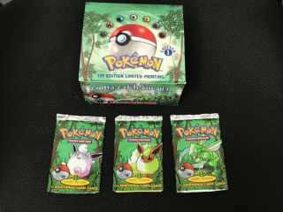 Pokémon Jungle 1st Edition English Box (36 Packs Opened And Searched) 22 Rares