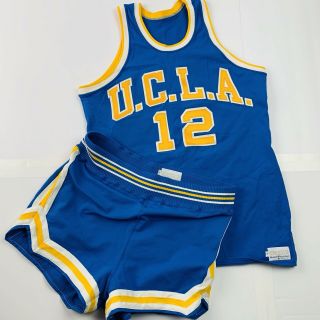 Vintage Ucla Bruins Basketball 12 Jersey Shorts Medalist Sand Knit Rare Uniform
