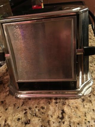 Antique Toaster Son Chief 680 Series Chrome Deco Electric 1930 Art Side Load