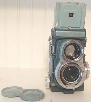 Minolta Miniflex TLR Camera w/ Rokkor 60mm f/3.  5 & Leather Case - Rare 2