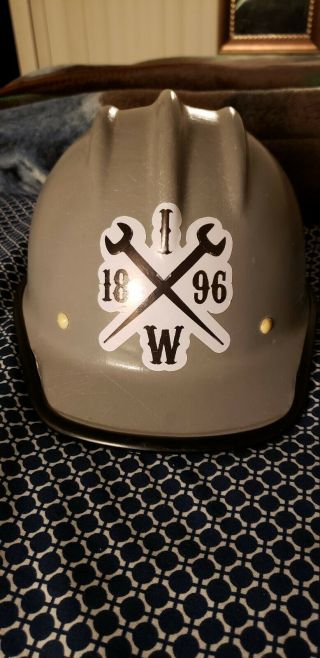 Ironworker Bullard 502 Fiberglass Hard Hat Rare Grey With Low Liner Cond