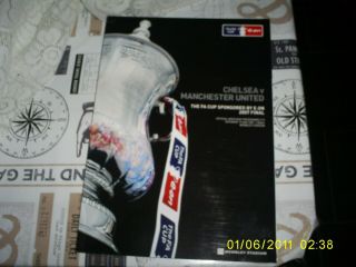 Rare Football Programme F A Cup Final 2007 Wembley Chelsea V Manchester Utd