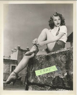 Unknown Actress Vintage 10x8 Rare Photo Sexy Legs