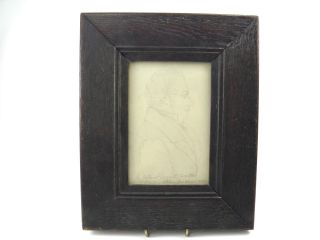 Antique 19th Century French School Pencil Drawing Portrait Of A Gentleman