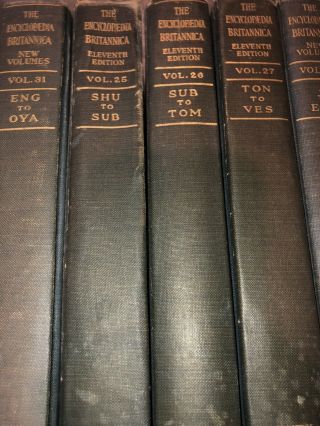 Vintage Encyclopedia Britannica - 11th Edition (1910 - 1911) Complete Set RARE 2