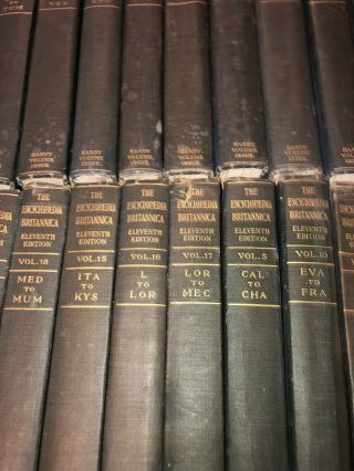 Vintage Encyclopedia Britannica - 11th Edition (1910 - 1911) Complete Set RARE 3