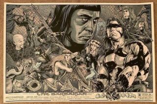 Conan The Barbarian Variant Mondo Poster By Steve Kurth Rare Htf Print Xx/30