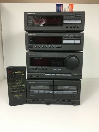 Panasonic Compact Stereo System Su - Ch9 W/dual Tape Deck,  Tuner And Cd.  Rare