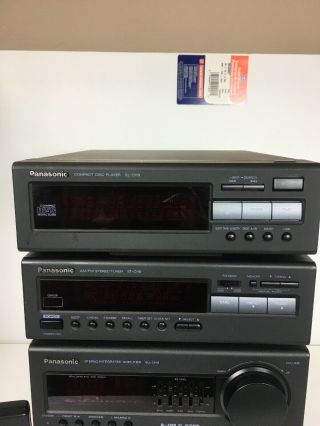 Panasonic Compact Stereo System SU - CH9 w/Dual Tape Deck,  Tuner And CD.  Rare 2