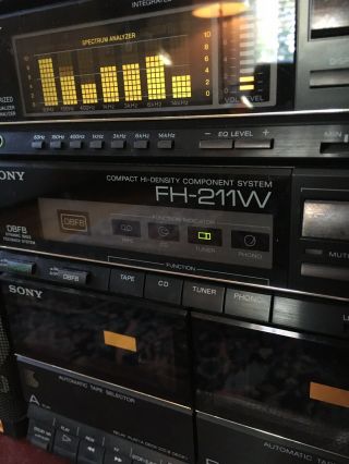 Vintage Rare Sony FH - 211W Component System / Boombox Japan 2