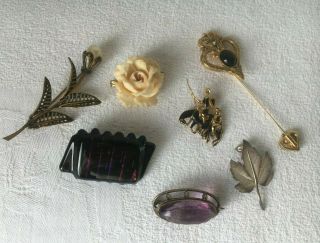 Antique Vintage Costume Jewellery Brooches Pin