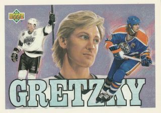 Wayne Gretzky 1992 - 93 Upper Deck 5 By 7 Card Blank Back Rare