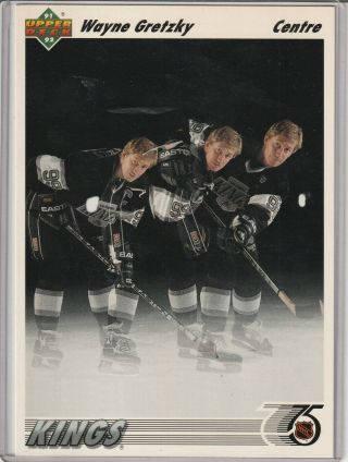 Wayne Gretzky 1991 - 92 Upper Deck 5 By 7 Card Blank Back Rare