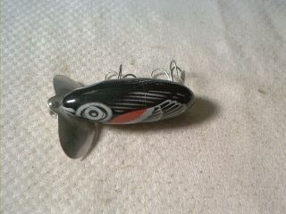 Vintage old plastic fishing lure Fred Arbogast Jitterbug Red Wing Blackbird 3