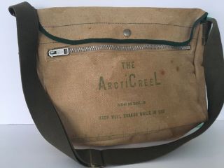 Vintage The Arcticcreel Canvas Fishing Creel Bag W/ Shoulder Strap
