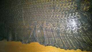 Antique/vintage Lace / Crochet - Type Scarf / Shawl / Wrap Black