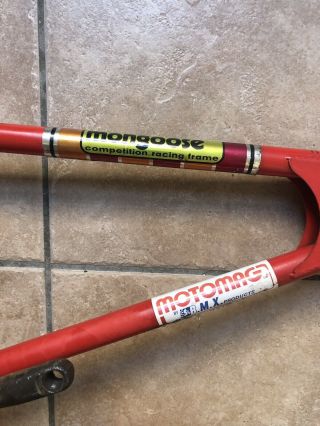 Rare 1978 Mongoose Motomag BMX Products Competition Racing Frame 3