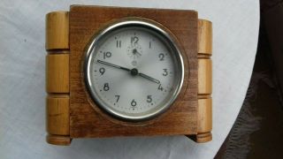 Vintage,  Wood Cased.  Mantel Alarm Clock