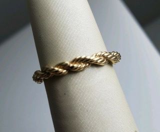 James Avery Retired 14k Yellow Gold Twisted Rope Ring Rare