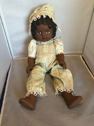Vintage 1991 Daisy Kingdom African American Doll Baby Doll 17.  5”