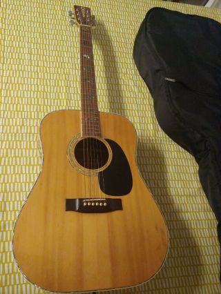Rare Vintage 1970 Cortez J - 6000 Acoustic Guitar Made In Japan 50429