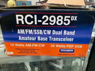 Ranger RCI - 2985DX SSB/CW Dual Band Amateur Transceiver - 10 & 12 Meters - Rare 3