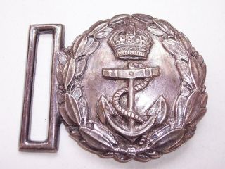 Antique/vintage Wwi British Royal Navy Officers Naval Belt Buckle Military