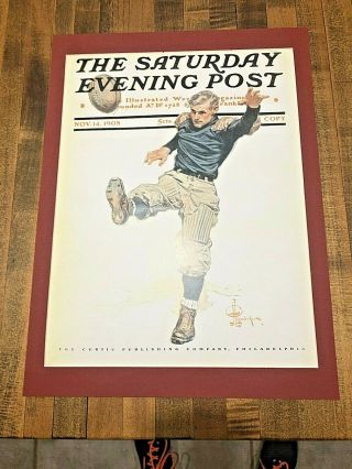 1908 J.  C.  Leyendecker,  Antique,  The Saturday Evening Post,  Print Art,  Football