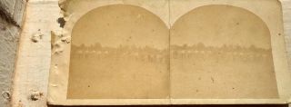 Extremely Rare 1860 Stereoview Aftermath Of Game Between Potomac Baseball.