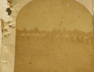 Extremely Rare 1860 Stereoview Aftermath Of Game Between Potomac Baseball. 3