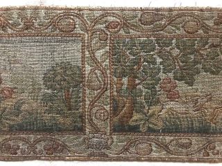 Antique/vintage Wide Arts & Crafts Tapestry Border,  Hunting 120