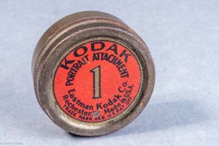 Antique Kodak Portrait Attachment No.  1 - In Tin W/instructions 1914 - 18