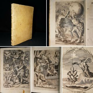 1673 Vellum Folio Monarchia Occidentalis Aquila Saxonica Etched/engraved Rare