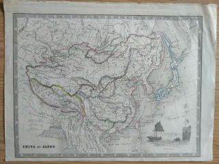 C1860s China And Japan Louis Antoine Chine Et Japon Antique Map