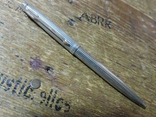 Rare Vintage Flat Top Sterling Silver Tiffany Parker 75 Ambassador Ballpoint Pen