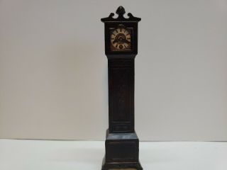 Vintage Plasco Dollhouse Furniture Miniature Grandfather Clock 1:12 Scale