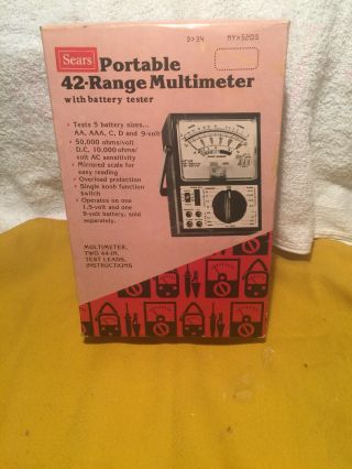 Vintage Sears Portable 42 Range Multimeter