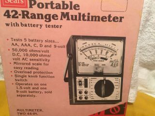 Vintage Sears Portable 42 Range Multimeter 2