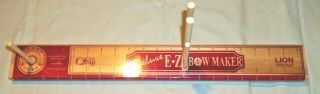 Vintage Ribbon Wooden Deluxe E - Z Bow Maker Ribbon Spool Holder 21”