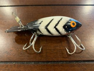 Bomber Lures Vintage Fishing Lure and Paperwork - White/Black 3