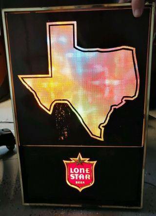 Vintage Lone Star Beer \texas State Lighted Sign - Looking Old Sign Very Rare